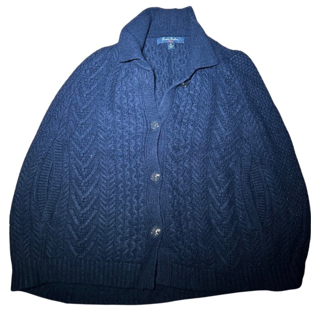 Navy blue poncho